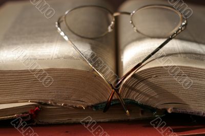 book and spectacles