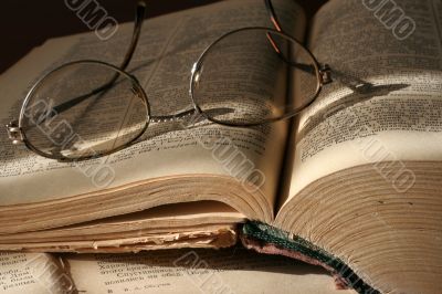 book and spectacles