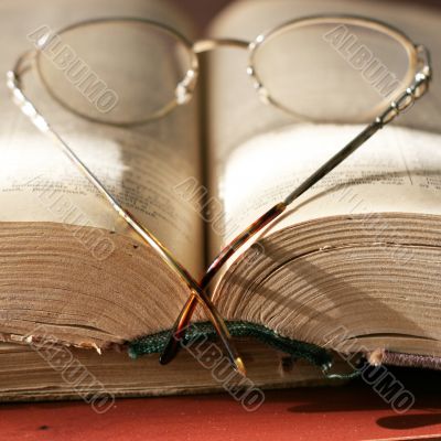 book and spectacles