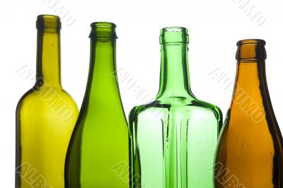 Glass bottle close up