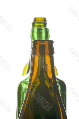 Glass bottle closeup