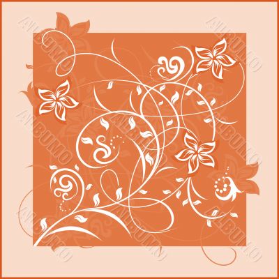 Decorative flowers on color background Decorative flowers on color background