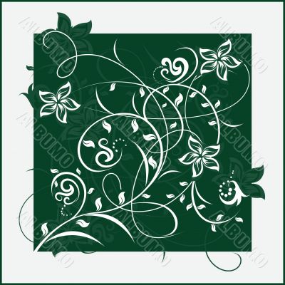 Decorative flowers on color background Decorative flowers on color background