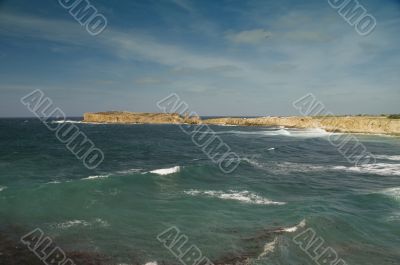 heavy sea near the rock, the Atlantic Ocean