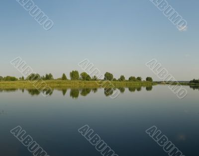 Summer river, silent water