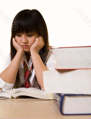 Student studying