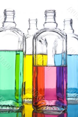 Colored Bottle close up