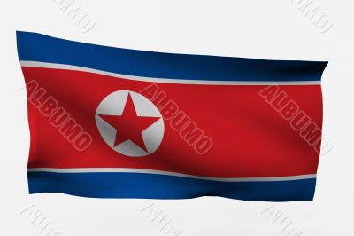 North Korea 3d flag