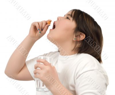 Child Taking Vitamin C Child Taking Vitamin C