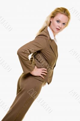 Brown business suit