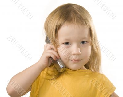 Small girl is calling