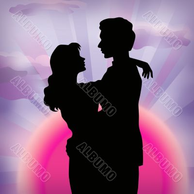 sunset and lovers