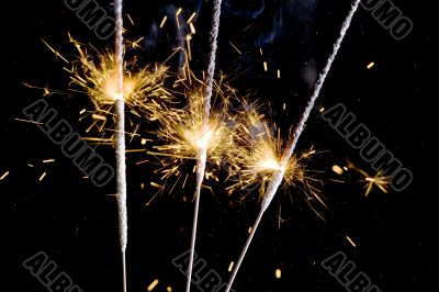 Sparkler closeup