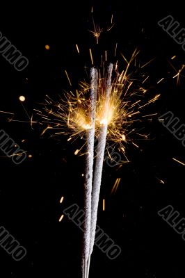 Sparkler on black