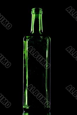 Wine Bottle on black