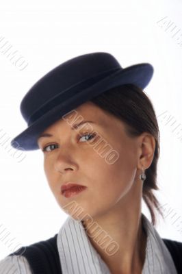 Woman in 30`s style hat