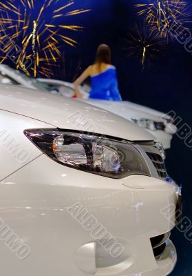 Girl and cars