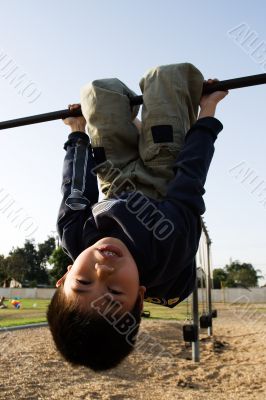 Unside down kid