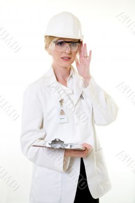 Lady science engineer