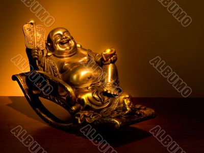 Gold Hotei seating in the rocking-chair