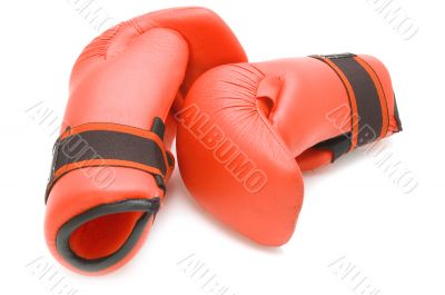boxing glove on white
