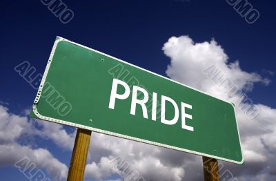 Pride Road Sign