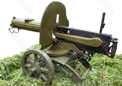 Isolated self-powered Maxim machine gun Isolated self-powered Maxim machine gun