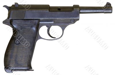 isolated r vintage personal pistol