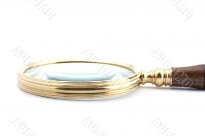 magnifying glass on white