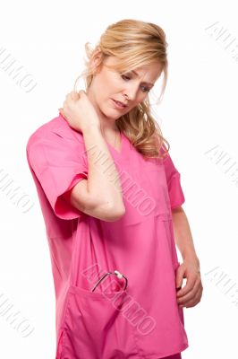 Nurse with neck pain