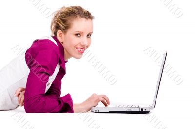Woman with a notebook