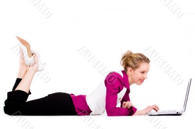 Commercial woman with a laptop Commercial woman with a laptop