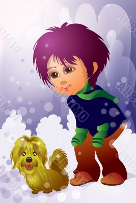 winter and pet
