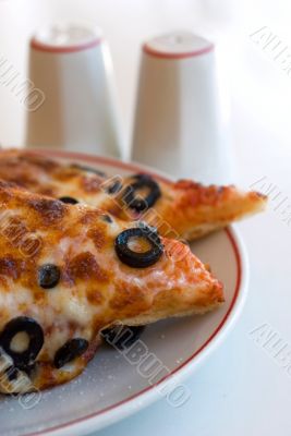 pizza in slices