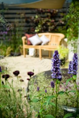 garden furniture and cushion
