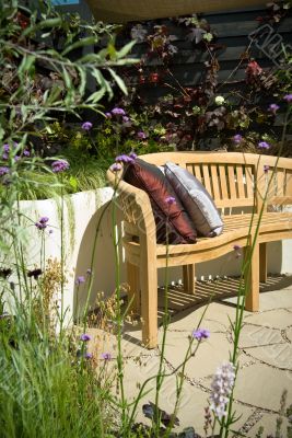 garden furniture and cushion
