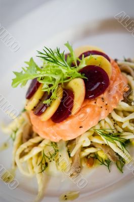 salmon and pasta