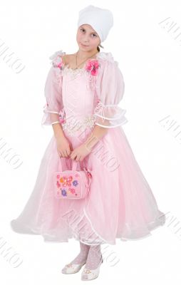 Girl in pinkish dress
