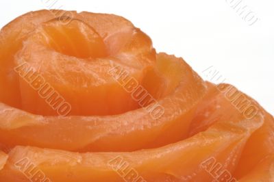 Fillet of a smoked salmon.