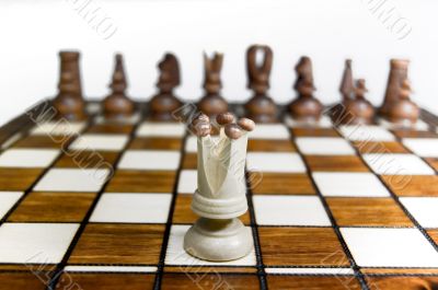 Chess queen against army
