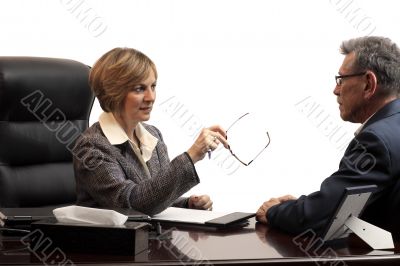 Woman executive - coaching an employee
