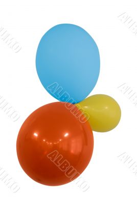 three balloons with clipping path