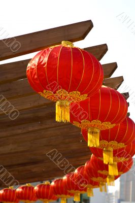 Chinese lanterns in circle