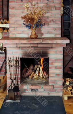 Village fireplace