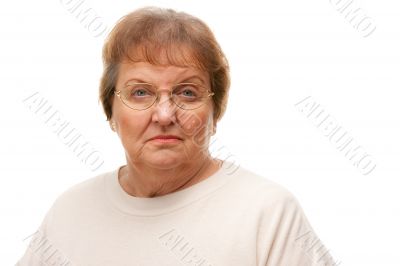 Pensive Attractive Senior Woman
