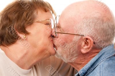 Affectionate Senior Couple Kissing