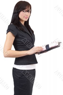 Beautiful brunette businesswoman