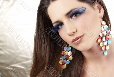 Portrait of beautiful brunette woman