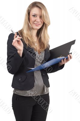 Beautiful blonde businesswoman