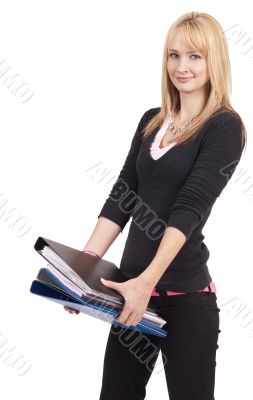 Beautiful blonde businesswoman